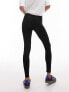 Topshop branded elastic legging in black 34 - фото #3