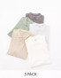 Фото #1 товара ASOS DESIGN 5 pack pique polos in multiple colours