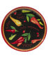 Certified Red Hot 2 Piece Melamine Platter Set: Round Platter, Oval Platter
