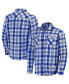 Фото #1 товара Men's Darius Rucker Collection by Royal, Natural Kentucky Wildcats Plaid Flannel Long Sleeve Button-Up Shirt