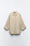 Linen blend shirt with wide sleeves