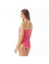 Фото #2 товара Vince Camuto 304961 Crochet Draped Tankini Top Swimwear Dragonfruit Small