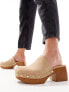 Bershka platform clog in taupe