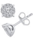 ფოტო #1 პროდუქტის Diamond Halo Stud Earrings (1/4 ct. t.w.) in 10k White Gold