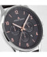 ფოტო #3 პროდუქტის Men's London Watch with Leather Strap, Solid Stainless Steel, Chronograph, 1-2126