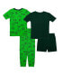 ფოტო #2 პროდუქტის Little Boys Cotton 4 Piece Pajama Set