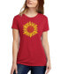 Women's Premium Blend Sunflower Word Art T-shirt
