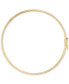 Textured Wide Round Flexible Bangle Bracelet in 10k Gold