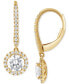 ფოტო #3 პროდუქტის Lab Grown Diamond Halo Drop Earrings (1-1/4 ct. t.w.) in 14k White, Yellow or Rose Gold