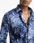 Фото #6 товара Devils Advocate long sleeve shirt in blue print