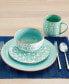 Geo 16 Pc. Dinnerware Set, Service for 4 Голубой, 16 Piece - фото #3