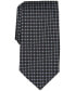 Фото #1 товара Men's White Grid Tie, Created for Macy's