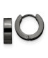 ფოტო #1 პროდუქტის Stainless Steel Polished Black plated Hinged Hoop Earrings