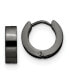 Фото #1 товара Stainless Steel Polished Black plated Hinged Hoop Earrings