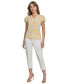 ფოტო #5 პროდუქტის Women's Floral-Print Flutter-Sleeve Shirred-Shoulder V-Neck Top