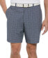 ფოტო #1 პროდუქტის Men's Check Print Performance 8" Golf Shorts
