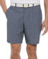 Men's Check Print Performance 8" Golf Shorts