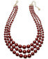 ფოტო #2 პროდუქტის Imitation Pearl Three-Row Collar Necklace, Created for Macy's