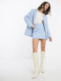 & Other Stories co-ord tweed blazer in light blue