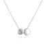 Fine silver necklace with zircons AGS867 / 47 silver, clear - фото #1