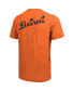 Фото #4 товара Men's Threads Orange Detroit Tigers Throwback Logo Tri-Blend T-shirt