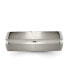 ფოტო #1 პროდუქტის Titanium Brushed and Polished Grooved Wedding Band Ring