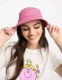 ASOS DESIGN washed canvas bucket hat in pink