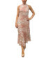 Women's Floral Lace Sequin Sleeveless Dress