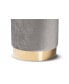 Chaela Contemporary Glam and Luxe Velvet Fabric Upholstered and Finished Metal Ottoman