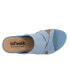 Фото #8 товара Softwalk Taraz S2320-443 Womens Blue Extra Wide Leather Strap Sandals Shoes