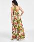 Фото #2 товара Women's Linen Halter Maxi Dress, Created for Macy's