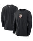 Фото #1 товара Men's Black Washington Nationals Authentic Collection City Connect Player Tri-Blend Performance Pullover Jacket