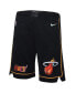 Big Boys Black Miami Heat 2021/22 City Edition Courtside Swingman Shorts