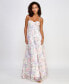 Фото #1 товара Juniors' Floral-Embroidered Corset Gown, Created for Macy's