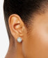 ფოტო #2 პროდუქტის Opal (5/8 ct. t.w.) & Diamond (1/4 ct. t.w.) Halo Stud Earrings in 14k Gold