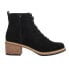 TOMS Finn Lace Up Booties Womens Black Casual Boots 10015825