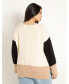 Plus Size Colorblocked Relaxed Sweater