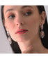 ფოტო #3 პროდუქტის Women's Pink Oval Stone Drop Earrings