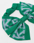 Nike printed hair bow in green