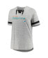 Women's Heather Gray Miami Dolphins Plus Size Lace-Up V-Neck T-shirt