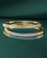 ფოტო #4 პროდუქტის Diamond Textured Bangle Bracelet (1/2 ct. t.w.) in Gold Vermeil, Created for Macy's