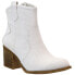 Фото #2 товара Dirty Laundry Unite Snake Round Toe Zippered Cowboy Booties Womens White Casual