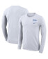 Фото #1 товара Men's White UCLA Bruins Logo Stack Legend Performance Long Sleeve T-shirt