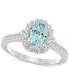 ფოტო #3 პროდუქტის Aquamarine (1-1/8 ct. t.w.) & Diamond (1/2 ct. t.w.) Bridal Set in 14k White Gold