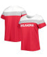 ფოტო #1 პროდუქტის Women's Crimson Oklahoma Sooners Plus Size Split Body T-shirt