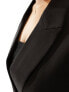 ASOS DESIGN Curve sleeveless blazer with waist tie in black