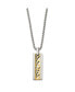 Yellow IP-plated Center Rectangle Pendant Box Chain Necklace