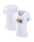 ფოტო #1 პროდუქტის Women's White WNBA Logowoman Pride V-Neck T-shirt
