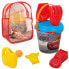 COLORBABY Cars Set Cubo Beach With Rasrillo Cedazo Moldes Reintera Y Backpack Transport