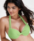 Фото #6 товара Juniors' Strappy Underwire Push-Up Bikini Top, Created for Macy's